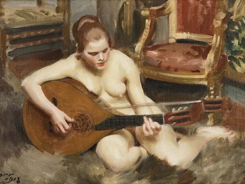1860-Anders Leonard Zorn - Liutista 1918